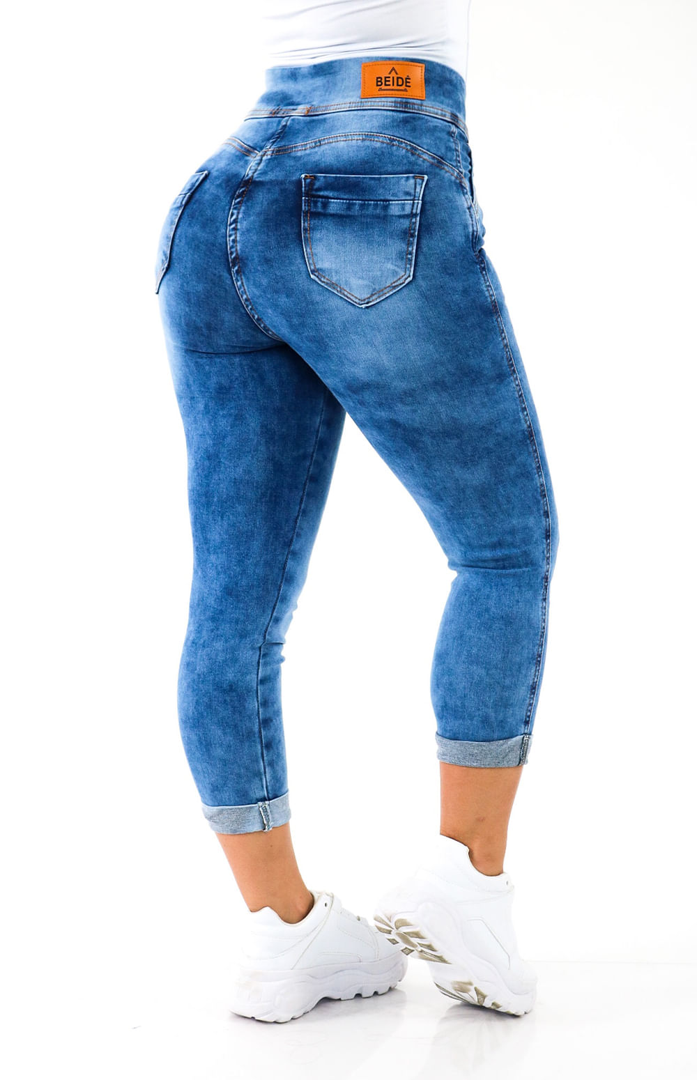 Calça Jeans Plus Size - Extreme Power Comfy Capri Blue