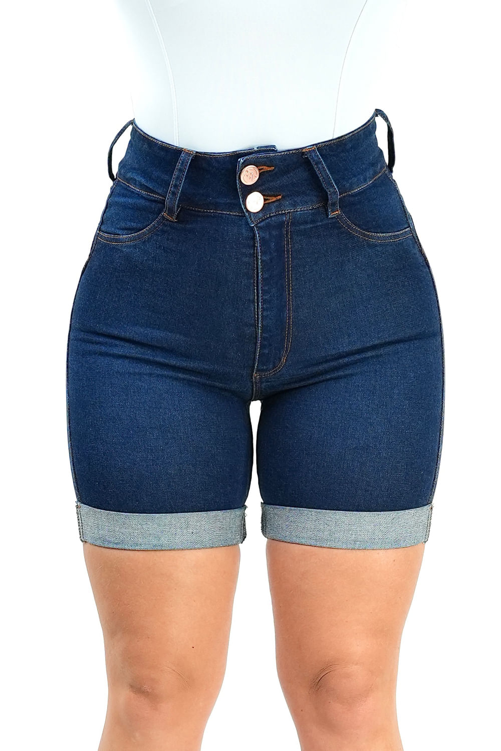 Shorts Feminino Plus Size 36 Ao 52 Bermuda Jeans Meia Coxa