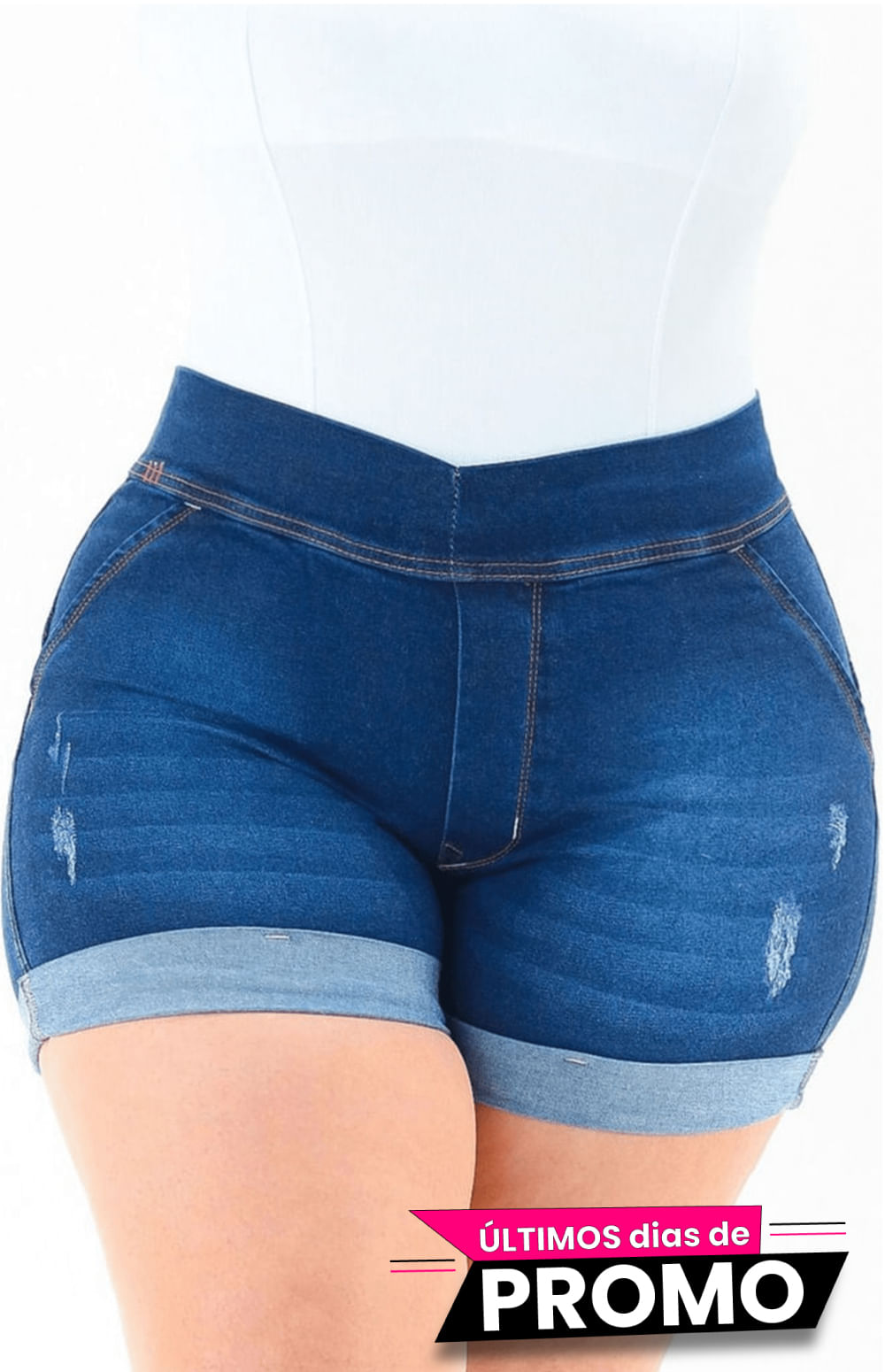 Shorts Jeans Plus Size Extreme Power Comfy