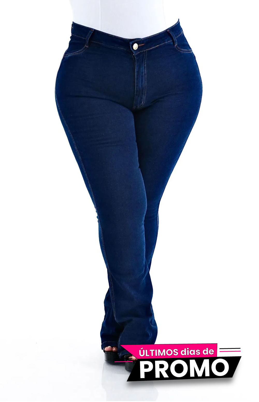 Calça Jeans Casual Plus Size, Feminina, Com Gravata Rasgada, Cintura  Elástica, Stretch Alto, Calça Jeans Skinny